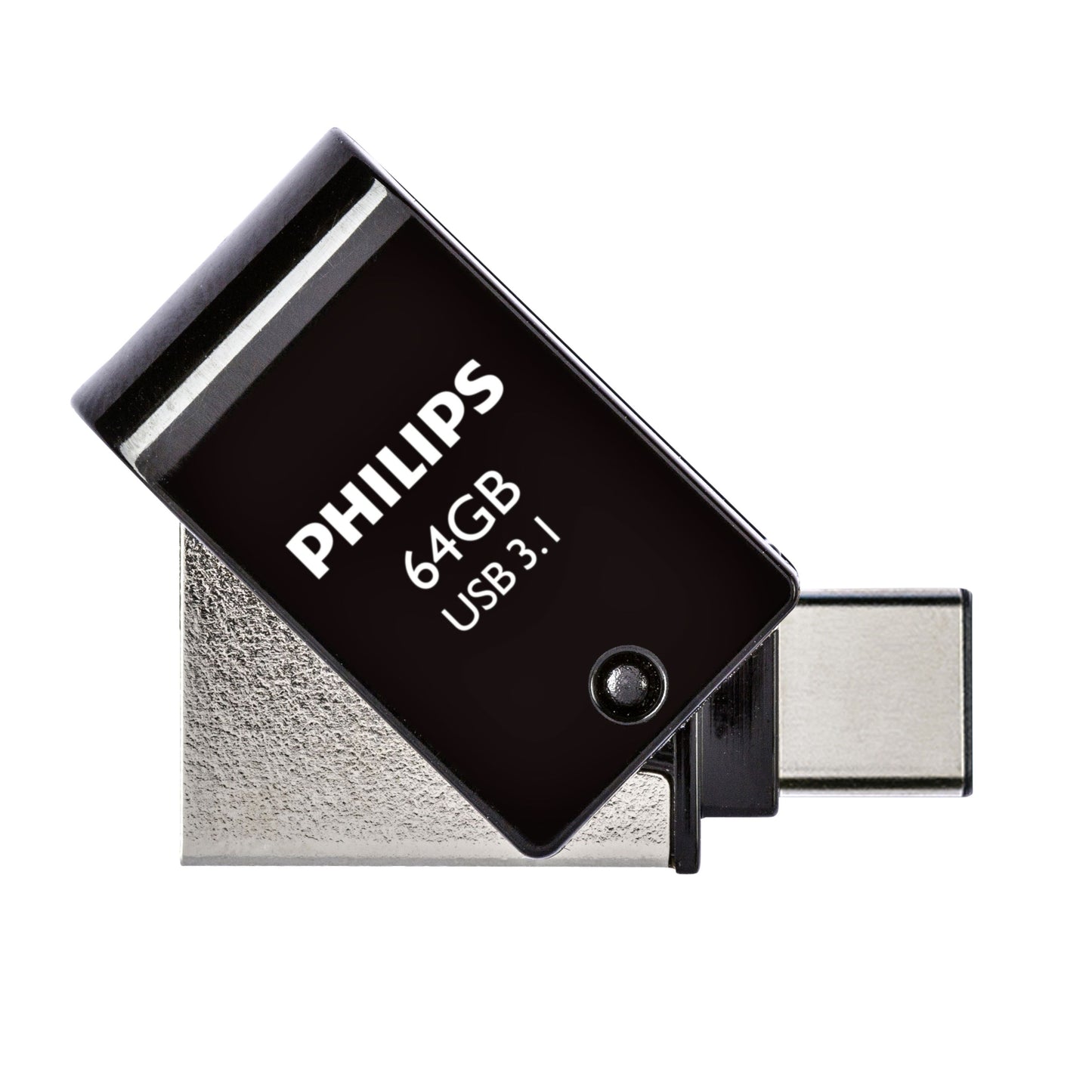 Philips - USB-Stick 3.1 USB-C 2-in-1 Mitternachtsschwarz 64 GB