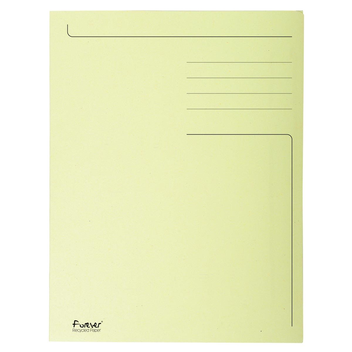 Exacompta - Aktenordner Foldyne ft 24 x 35 cm (für ft Folio), gelb, Packung à 50 Stück