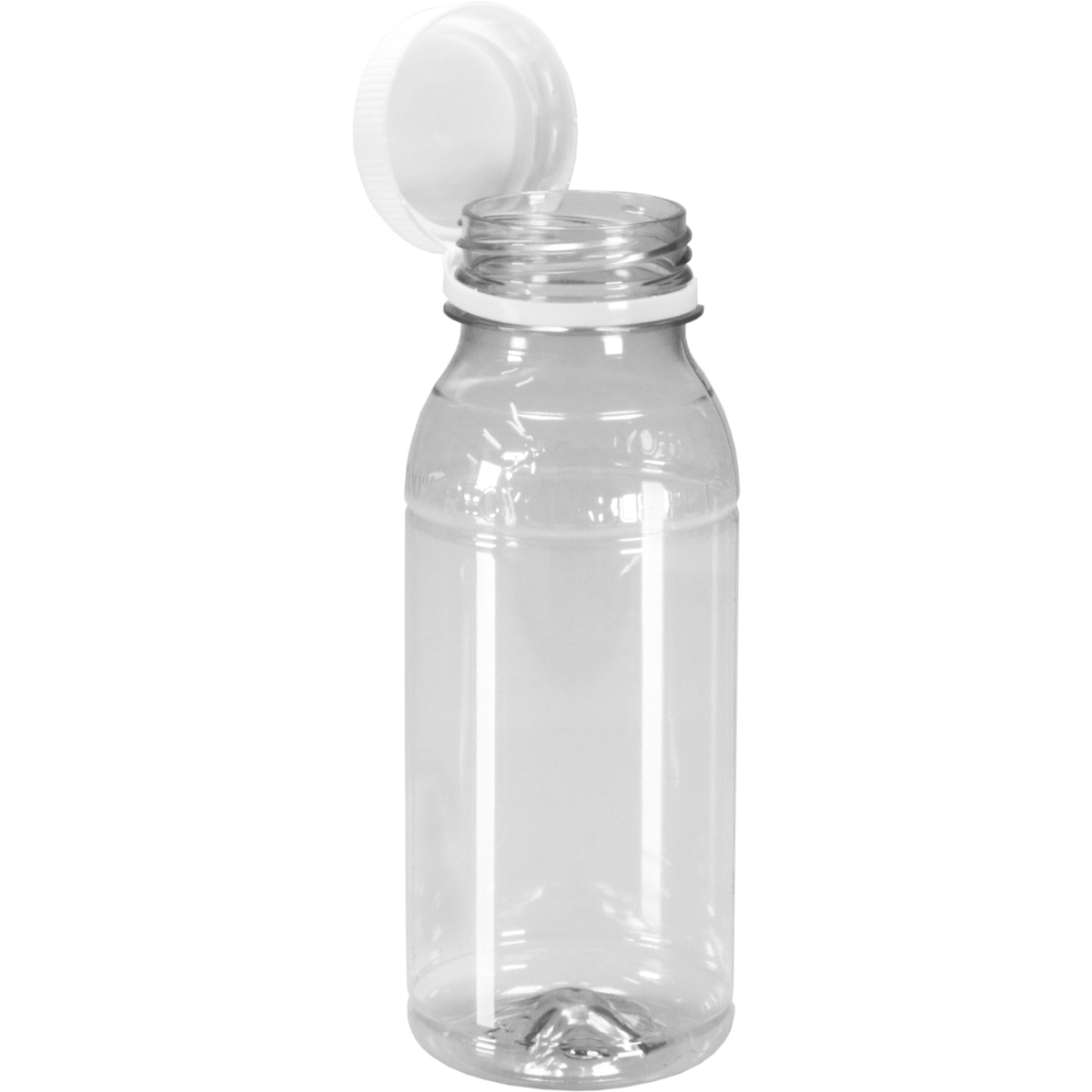 Klika - Fles | petfles | Gerecycled PET | met vaste dop | 250ml | transparant/wit | 88 stuks