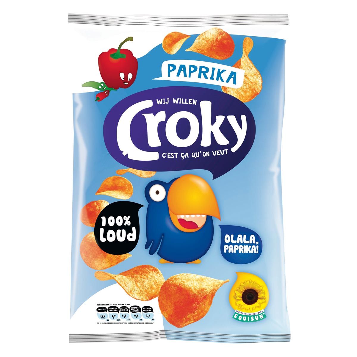 Croky - Paprikachips, Beutel mit 100 Gramm