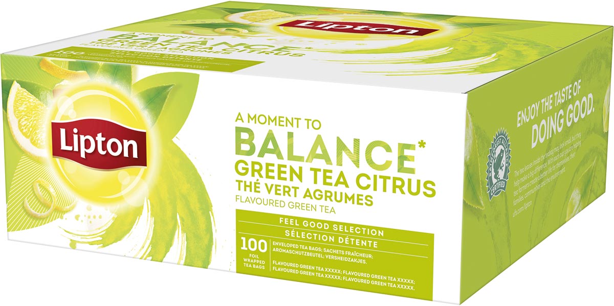 Lipton Tea Company – Tee, Grüner Tee Citrus, Packung mit 100 Beuteln