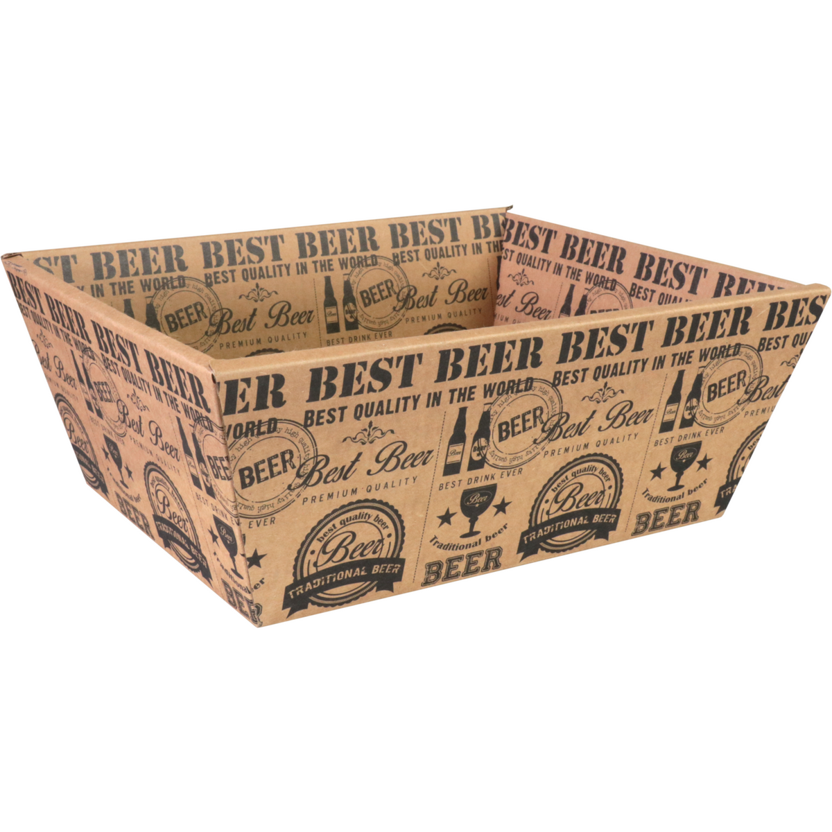 Klika - Mand | biermand | golfkarton | 26x21x bruin/zwart | 40 stuks