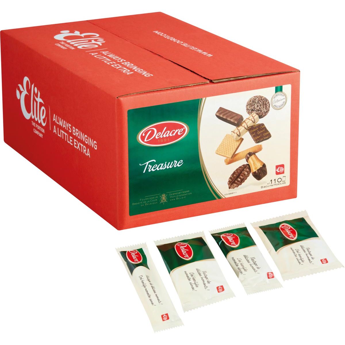 Klika - Biscuits Treasure von Delacre, Schachtel mit 900 g (110 Stück)