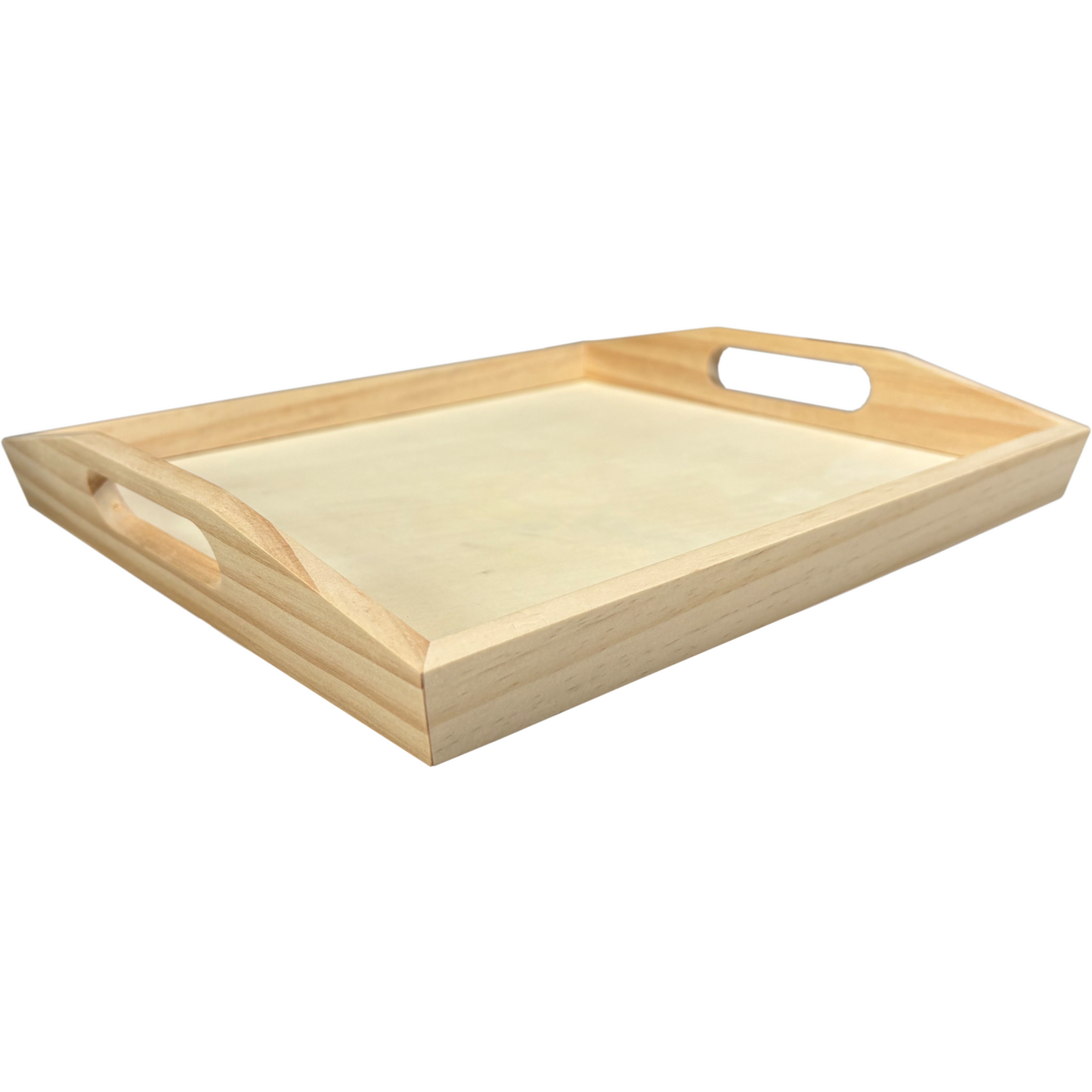 Klika - Dienblad | 27x24x4cm | met handgrepen | hout | naturel | 10 stuks