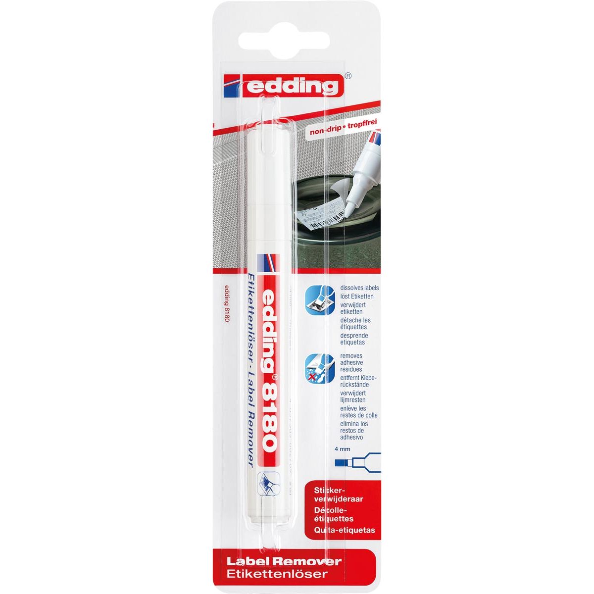 Edding - Aufkleberentferner E-8180, im Blister