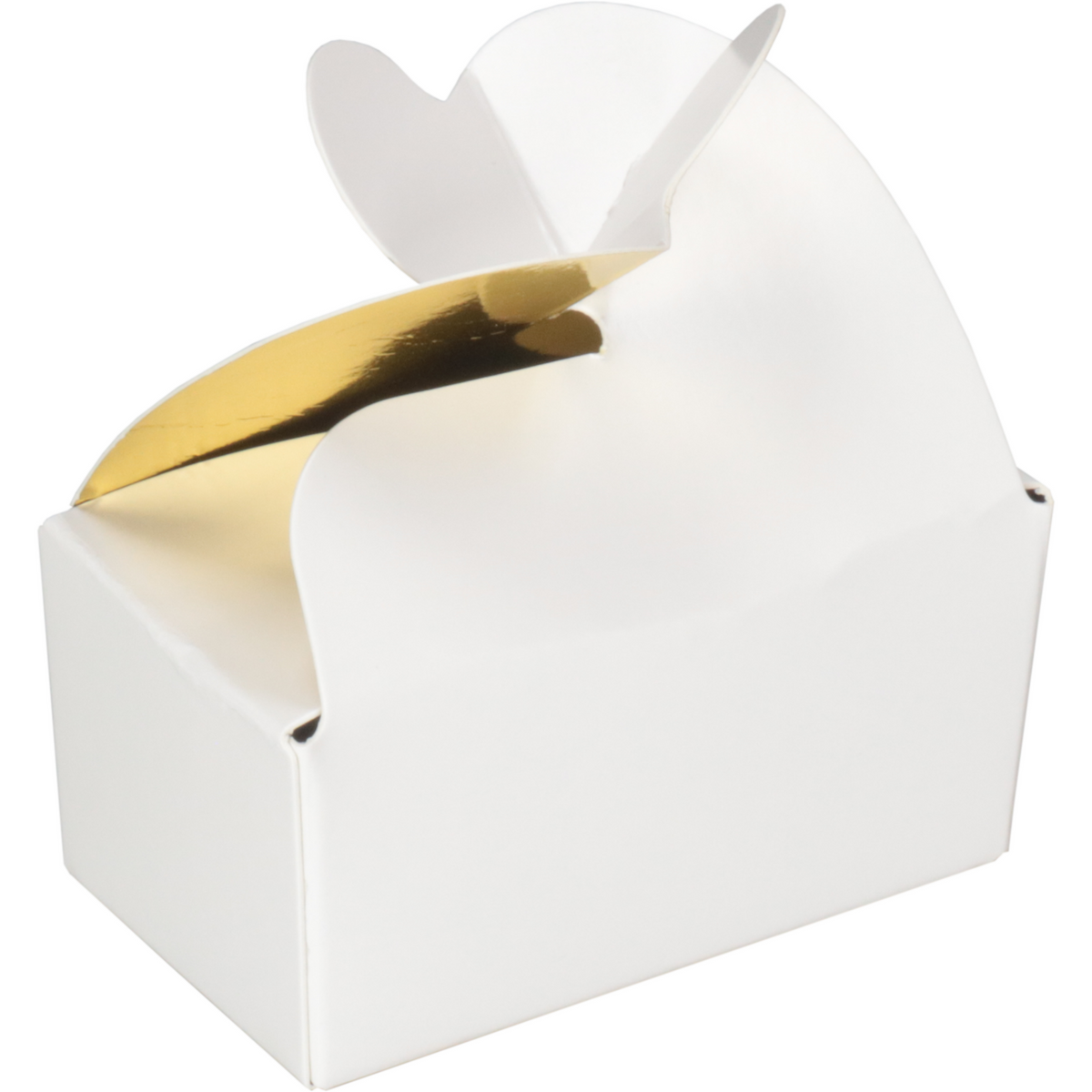 Depa - Ballotin | vlinderballotin | karton + PP | 2 bonbons | 67x39x32mm | wit/goud | 600 stuks