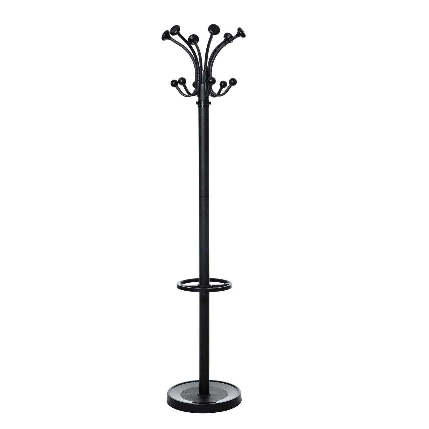MAUL - Nubis Garderobenständer stehend 176cm 20 Haken schwarz RAL9004
