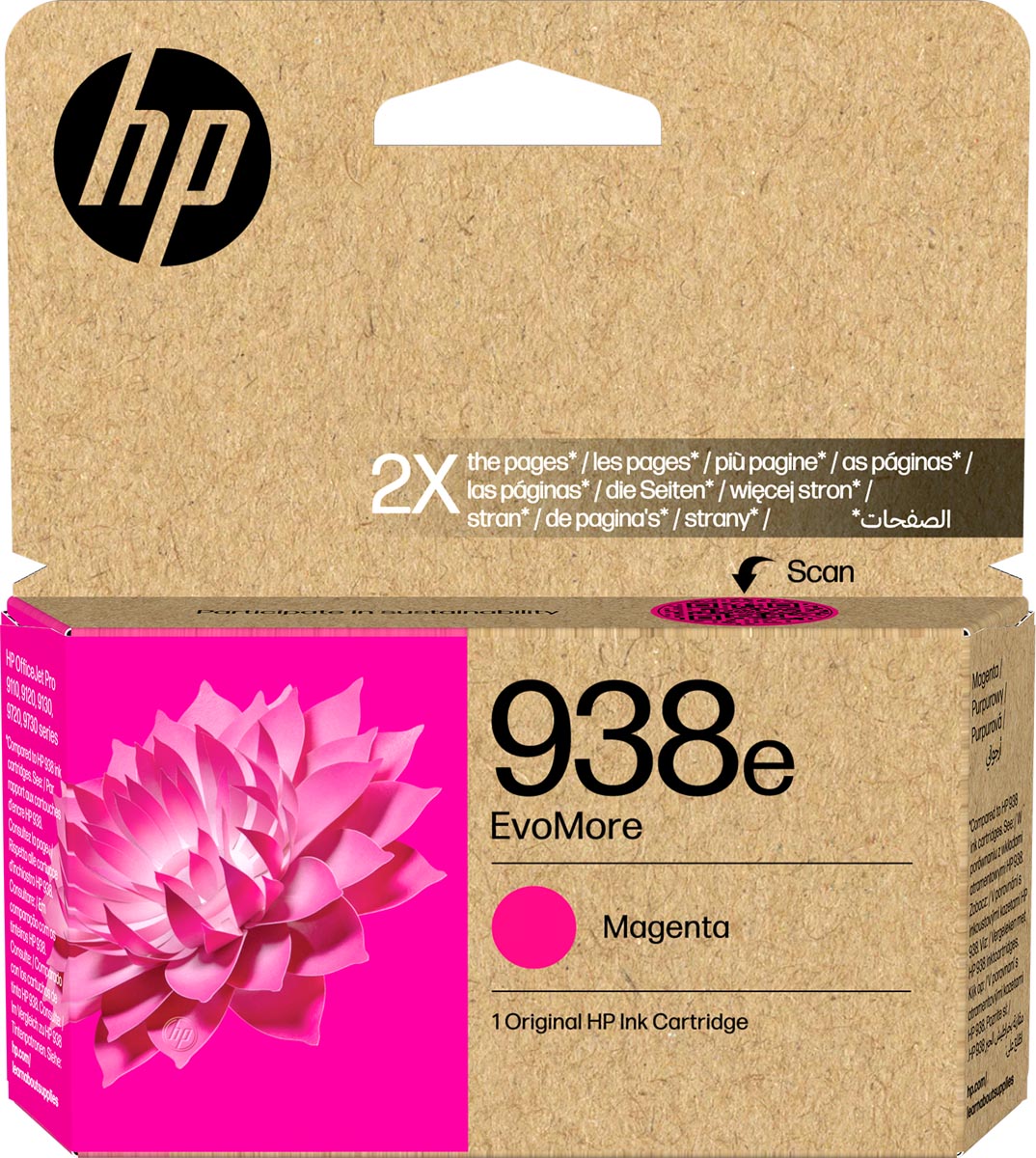HP - inktcartridge 938e, 1.650 pagina's, OEM 4S6Y0PE, magenta