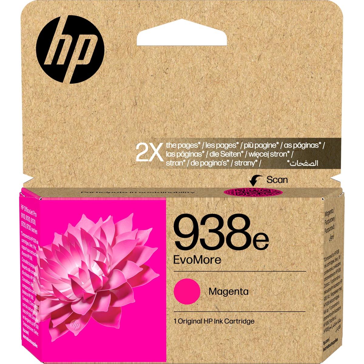 HP - inktcartridge 938e, 1.650 pagina's, OEM 4S6Y0PE, magenta
