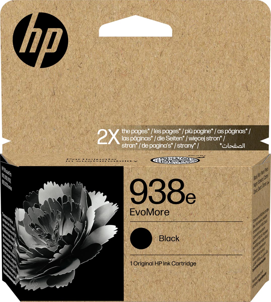 HP - inktcartridge 938e, 3.100 pagina's, OEM 4S6Y2PE, zwart
