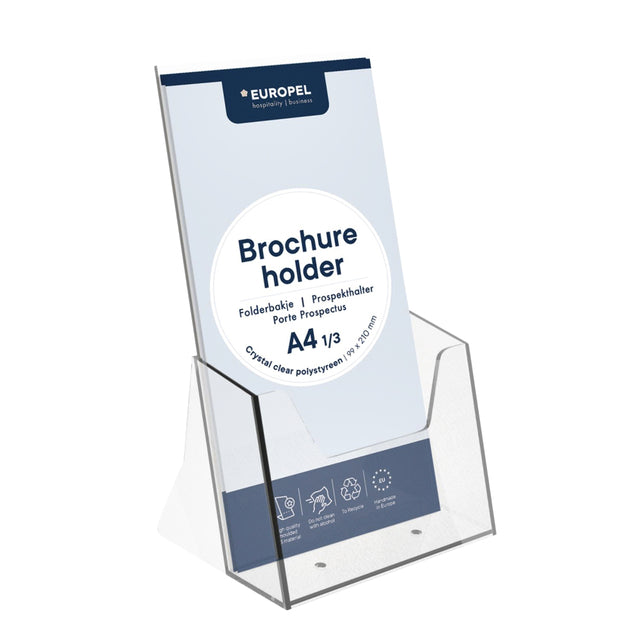 Europel - Prospekthalter Peel 1/3 A4 transparent