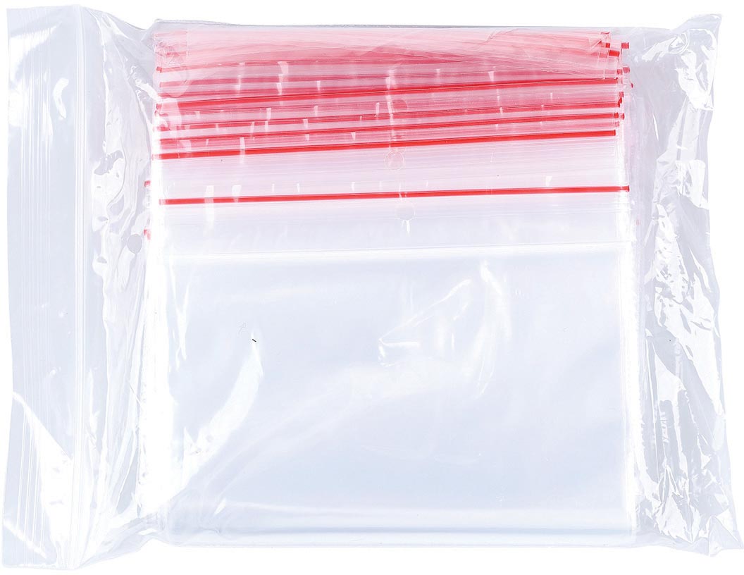 OFFICE-Produkte - Haftverschlussbeutel, transparent, Packung à 100 Stück, 120 x 180 mm