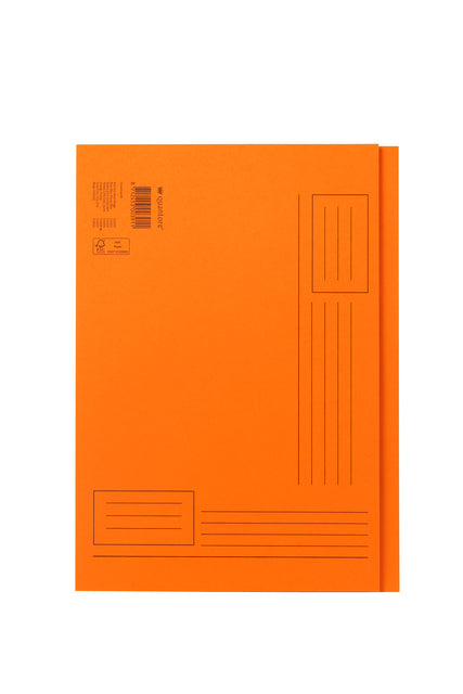 Quantore - Faltmappe A4 unebene Seite 250gr orange