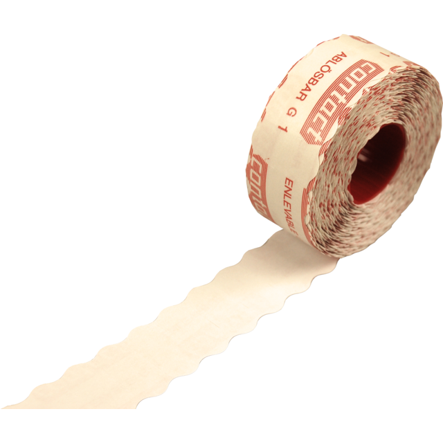 Kontakt - Etikett | Preisschild | Papier | abnehmbar | 26x12mm | weiß | 18 Rollen