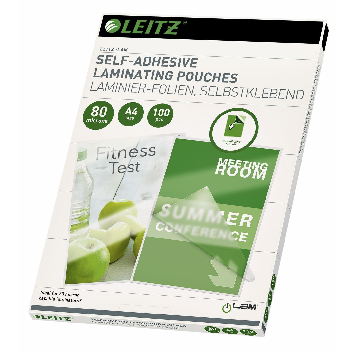 Leitz - Laminierhülle iLAM A4 selbstklebend 2x80micron EVA 100 Stück