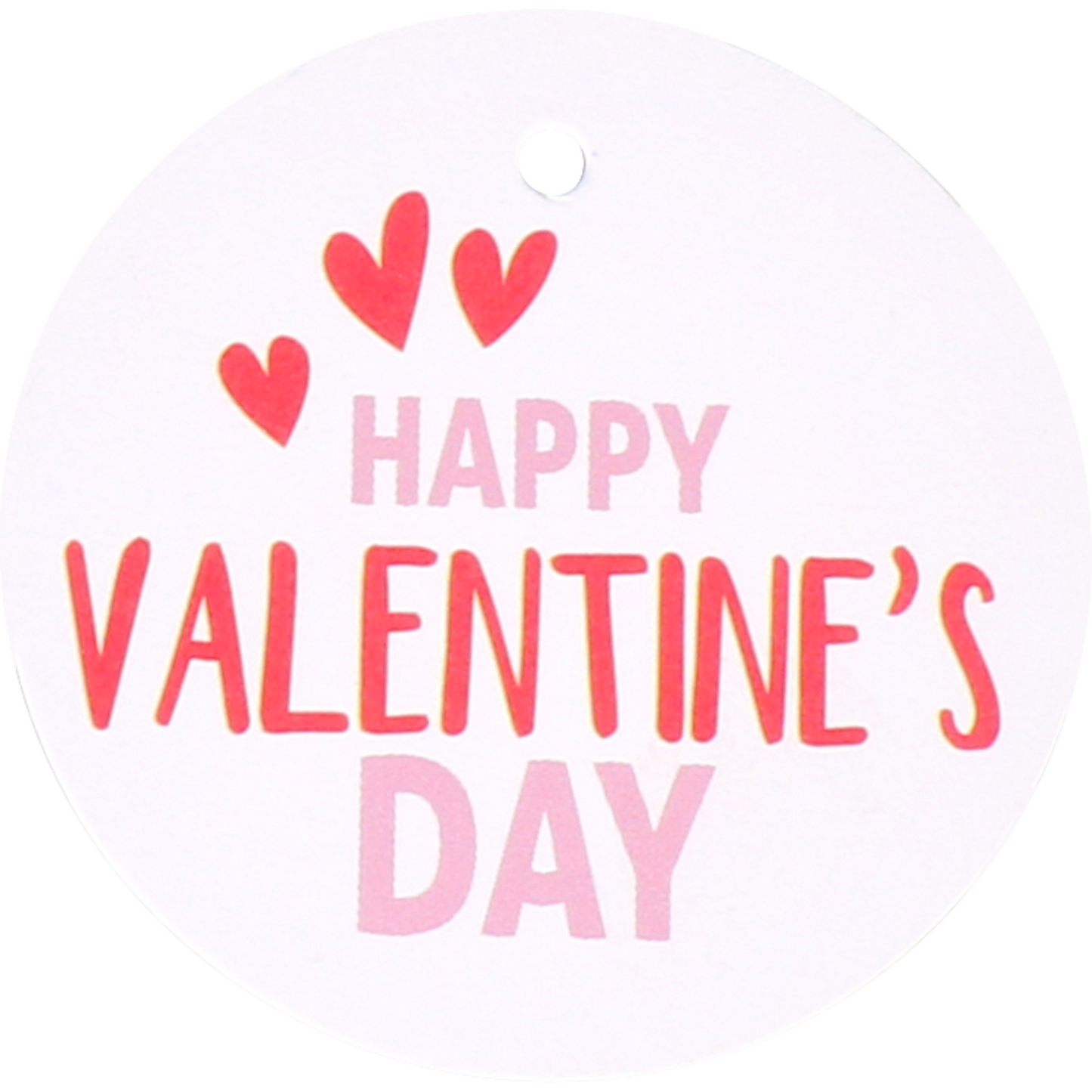 Klika - Etikett | Kraftpapier | Alles Gute zum Valentinstag | Ø5cm | rosa/rot | 50 Stück