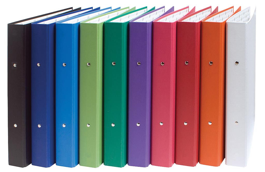 Exacompta - Ringordner in verschiedenen Farben: Weiß, Orange, Rot, Rosa, Lila, Grün, Hellgrün, Blau, Dunkel