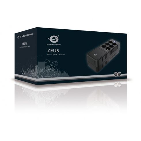 CONCEPTRONIC - ZEUS05E UPS Stand-by (Offline) 0,65 kVA 360 W 6 AC-uitgang(en)