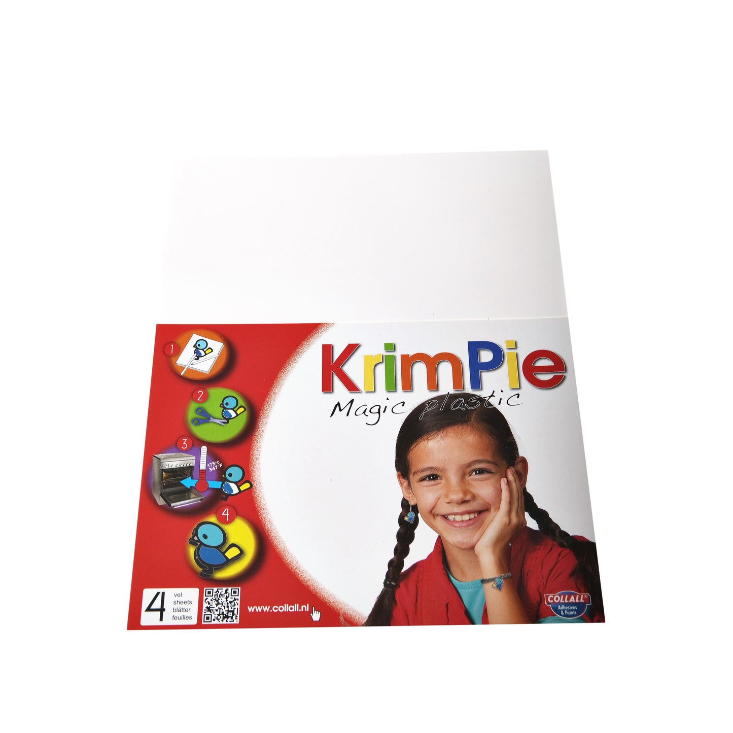 Collall - Krimpievel Magic Plastic weiß Set mit 4 Blättern | 25 Stück