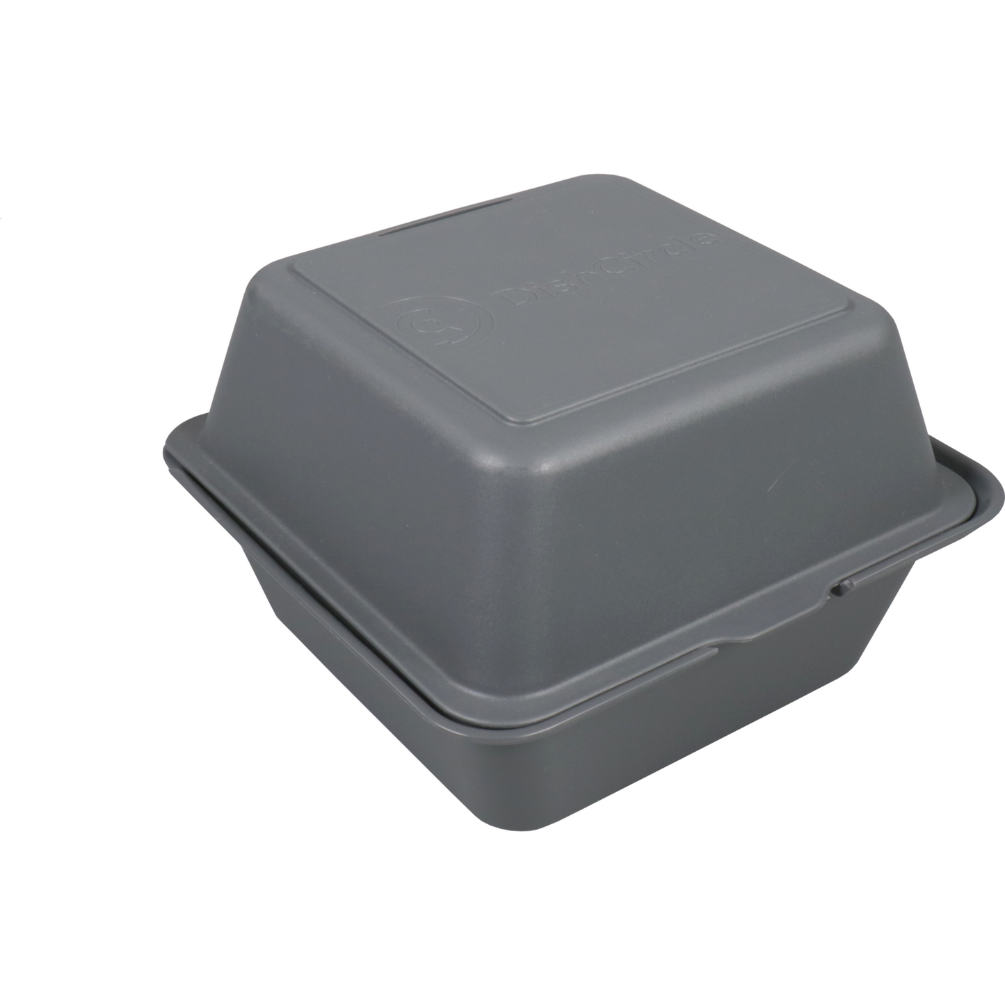 DishCircle - Braten | PP | wiederverwendbar | Hamburger-Box | 150x150x100mm | grau | 25 Stück