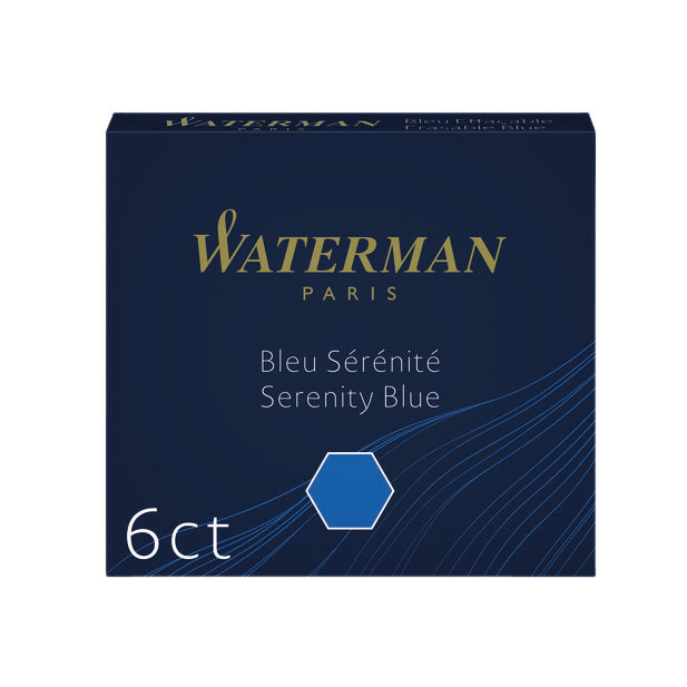 Waterman - Tintenpatrone International Florida Blau, Packung mit 6 Stück