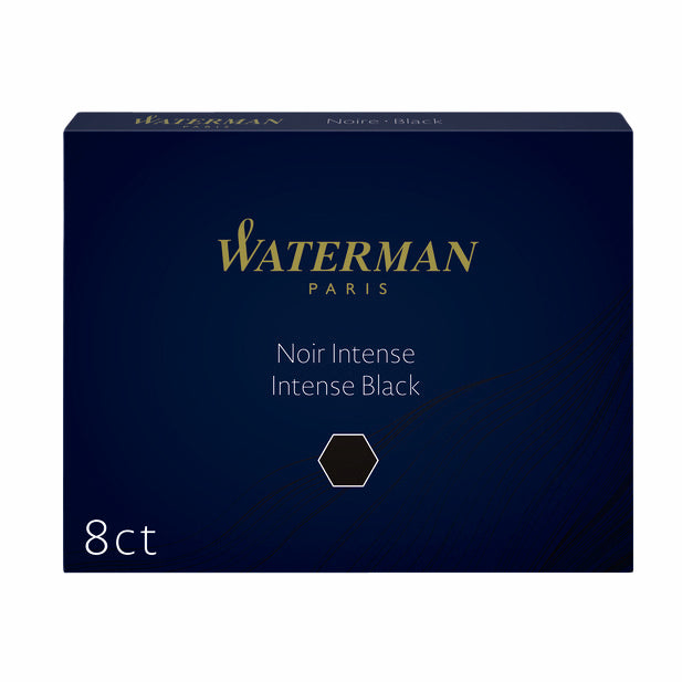Waterman - Tintenpatrone Nr. 23 lange schwarze Packung mit 8 Stück