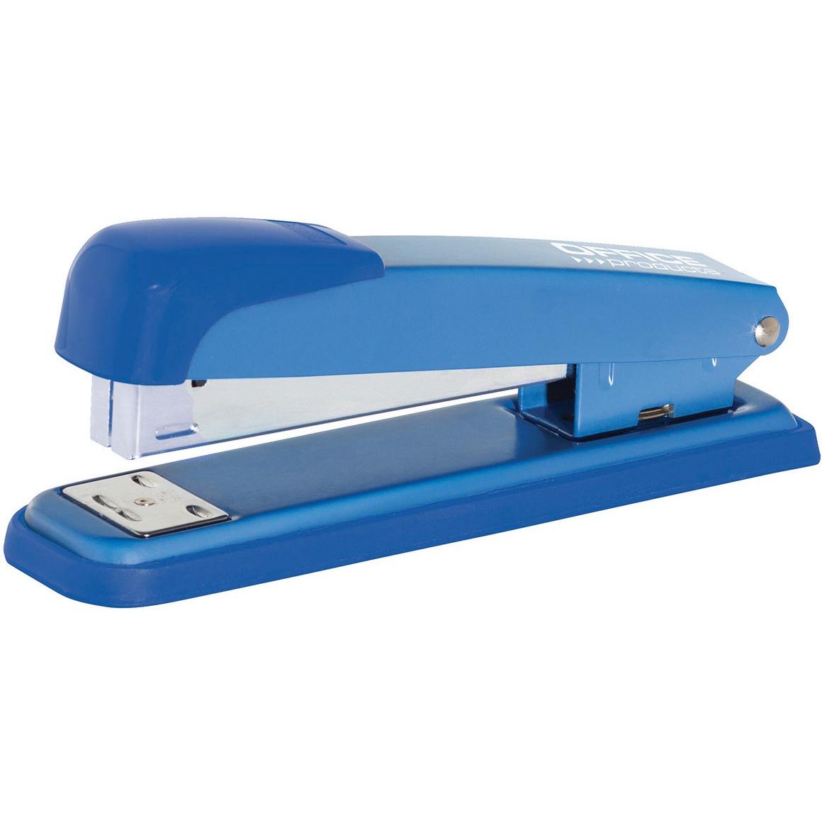 OFFICE products - nietmachine, metaal, inlegdiepte 90 mm, 40 blad, blauw