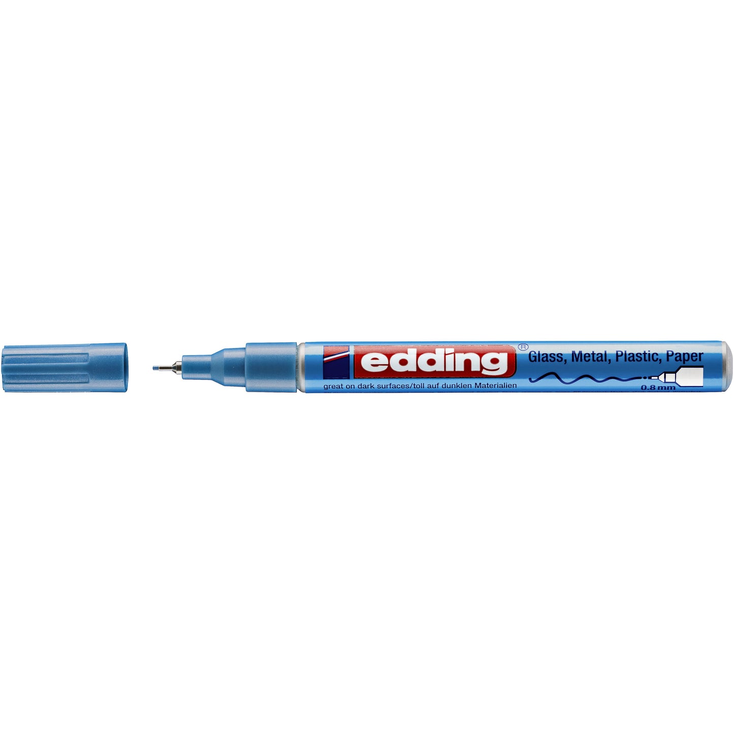 Edding - Filzstift 780 Lack rund 0,8mm mtl hellblau