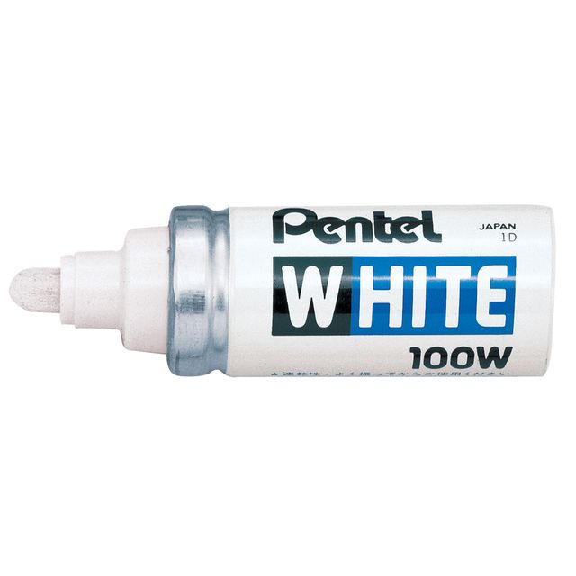 Pentel - Filzstift 100W rund 4mm weiß