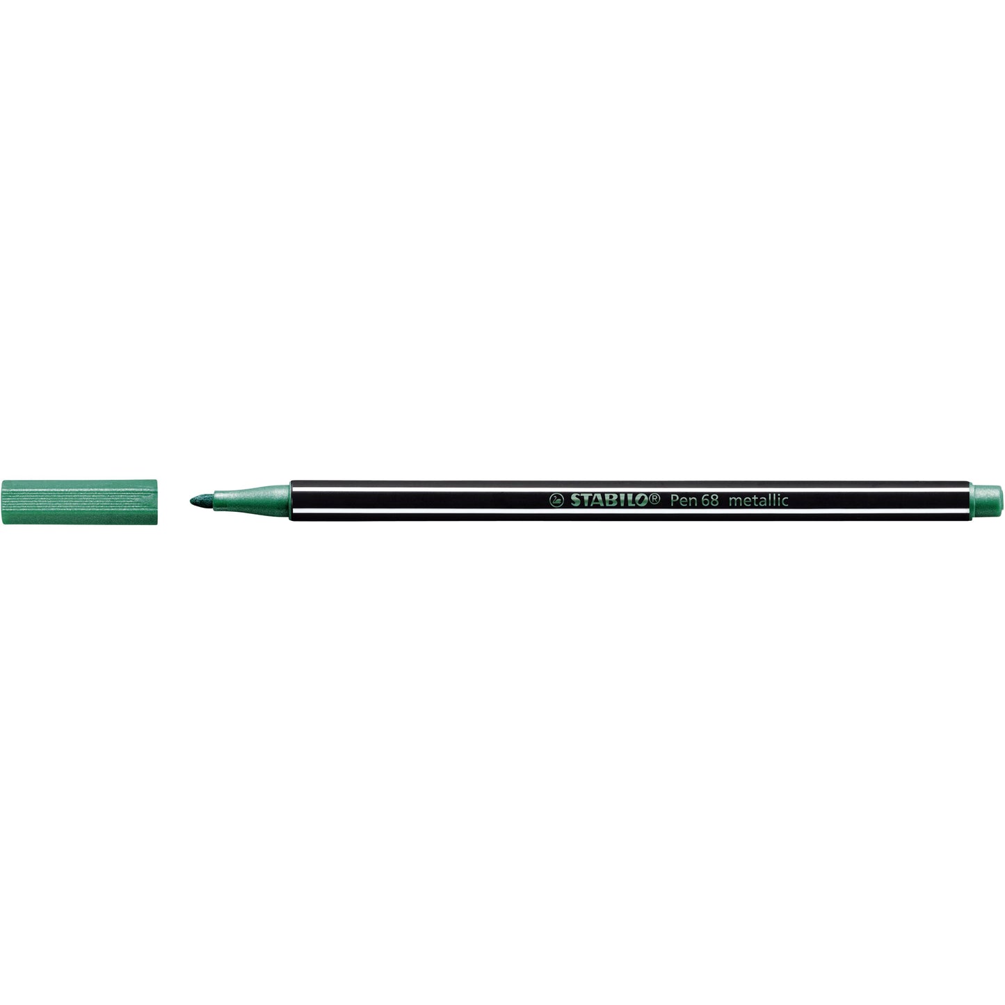 Stabilo - Filzstift Pen 68/836 medium metallic grün | 10 Stück