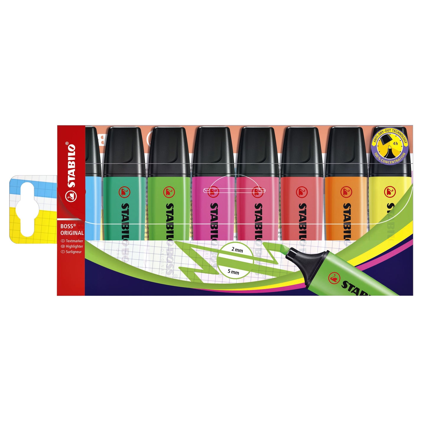STABILO - Textmarker BOSS Original 70/8 sortierter Karton mit 8 Stück