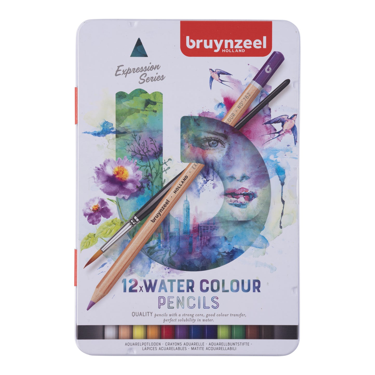 Bruynzeel - Buntstifte Aquarell Sion Dose mit 12 Stück sortiert