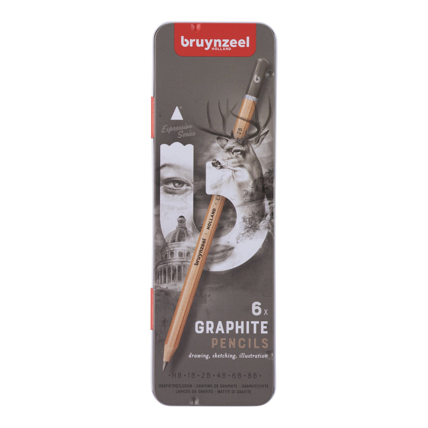 Bruynzeel - Graphitstift Sion-Set mit 6 Breiten grau | 6 Stück