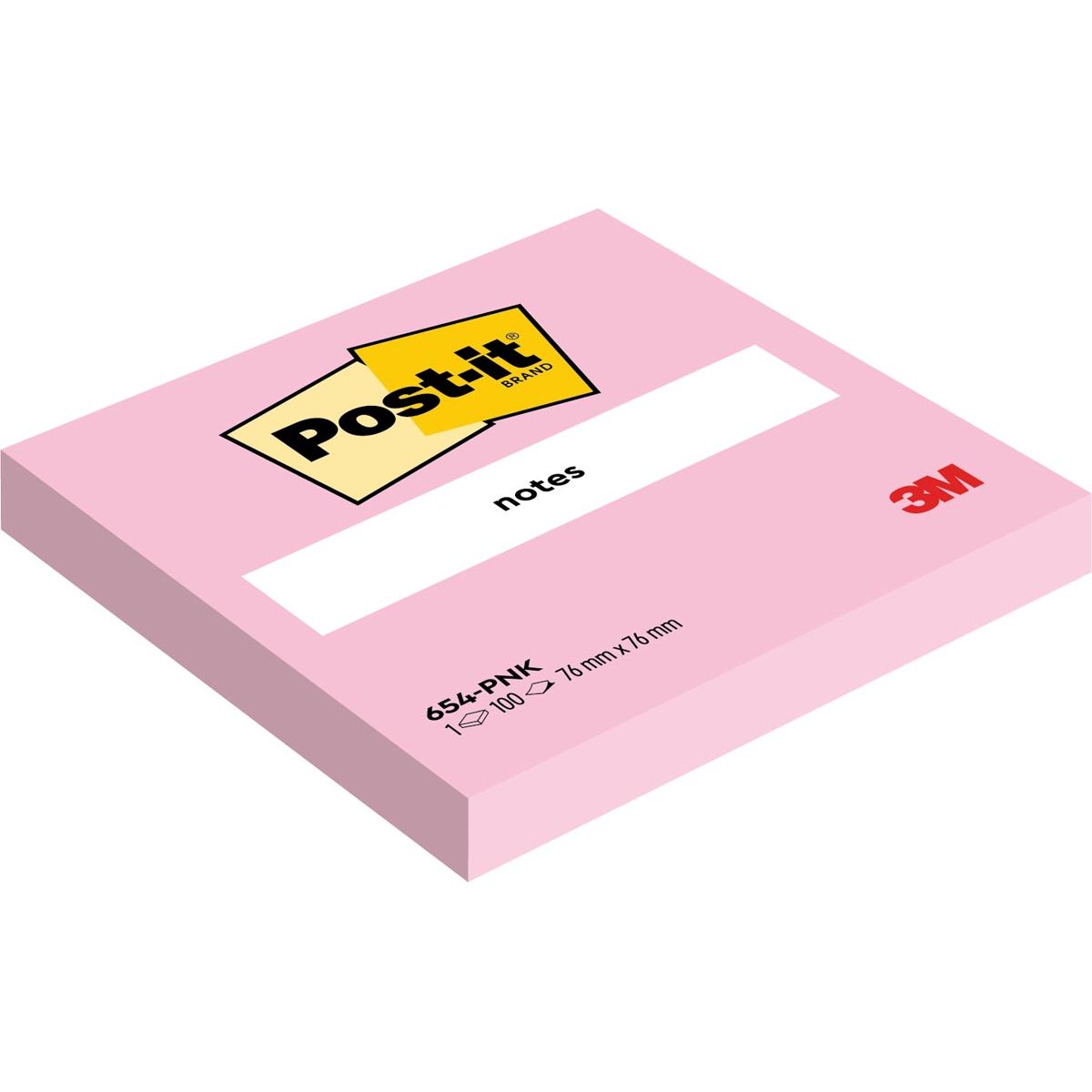 Haftnotizen – Notizzettel, 100 Blatt, 76 x 76 mm, rosa (flamingo pink)
