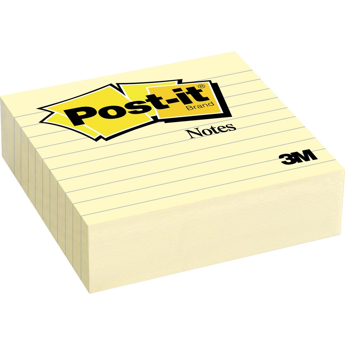 Haftnotizen – Notizzettel, ft 101 x 101 mm, gelb, liniert, Block mit 300 Blatt