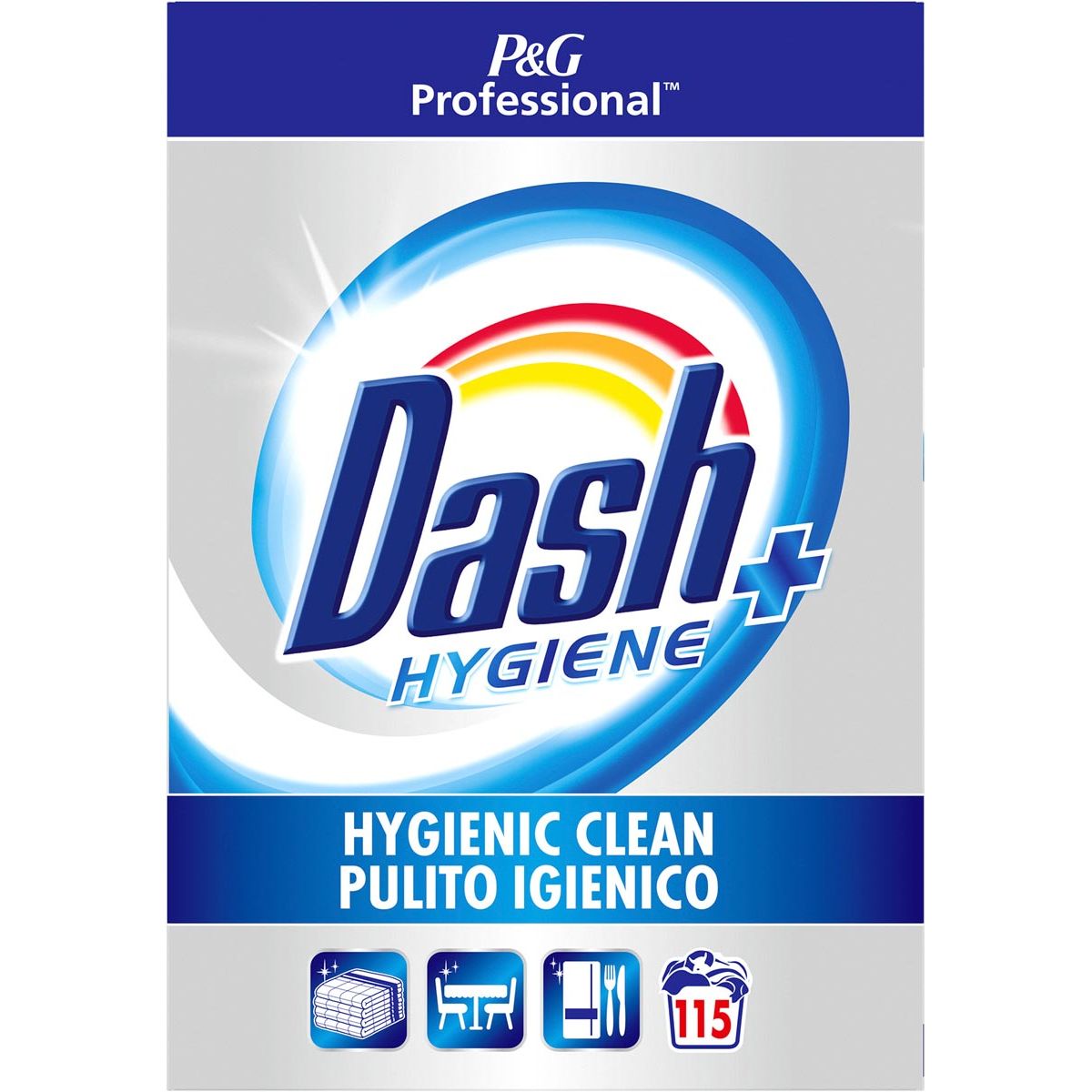 Dash - h Professional Hygiene Plus Waschpulver, Karton mit 5,75 kg, 115 Waschgänge