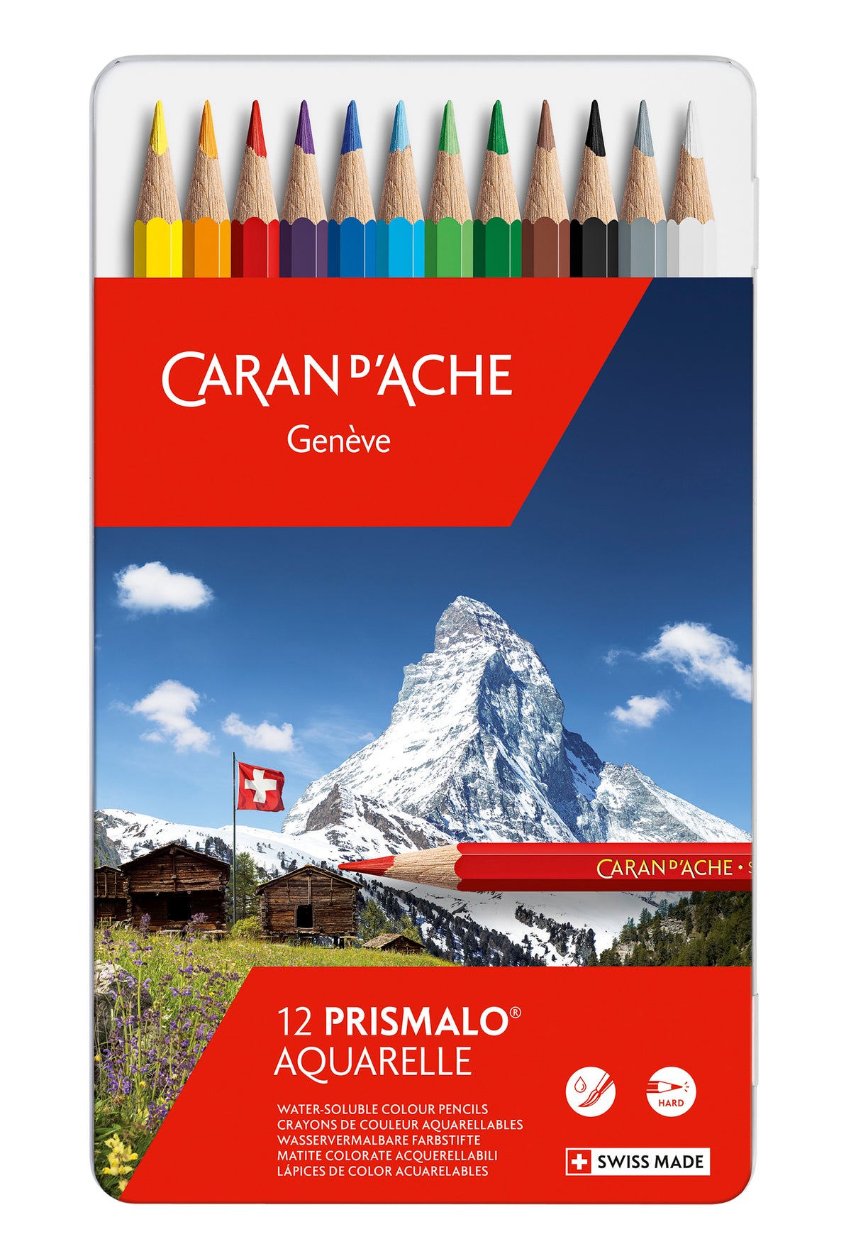 Caran d'ache - Buntstifte, 12 Stück sortiert