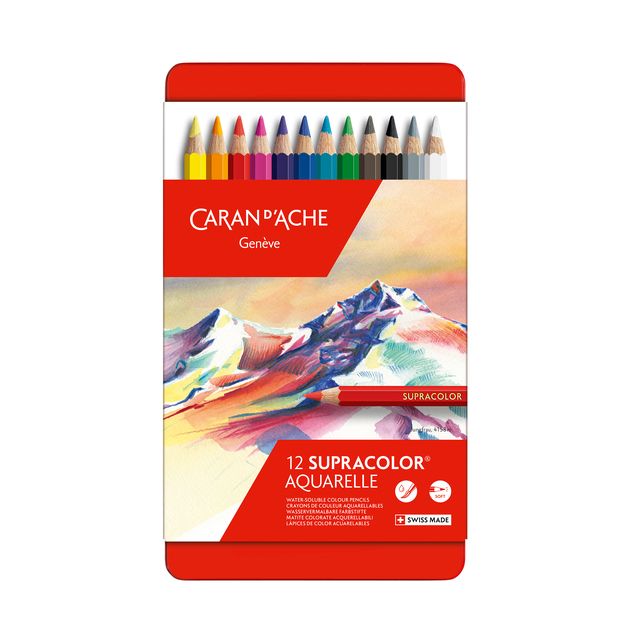 Caran d'ache - Buntstifte Supracolor 12 Stück sortiert