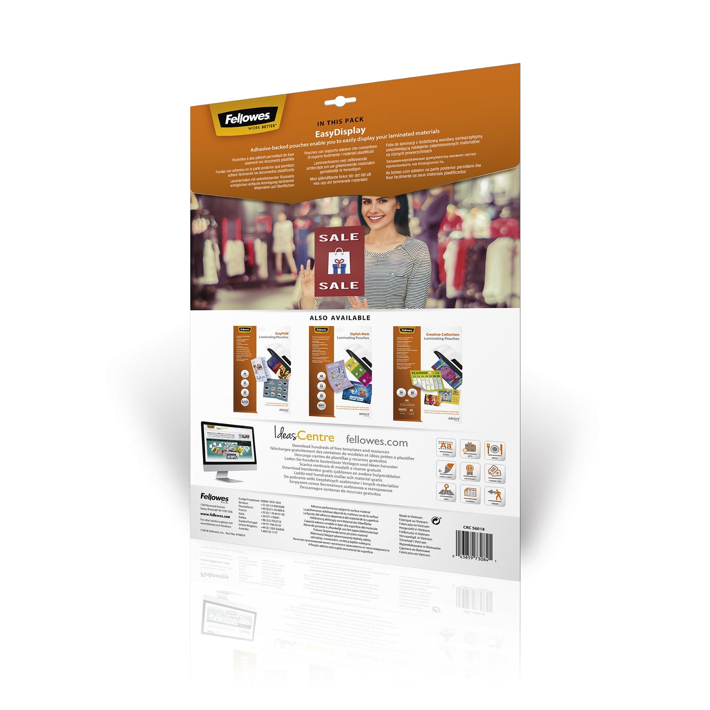 Fellowes - Laminierfolien Admire EasyDisplay, selbstklebend, Enhance80, ft A3, Packung mit 25 Stück