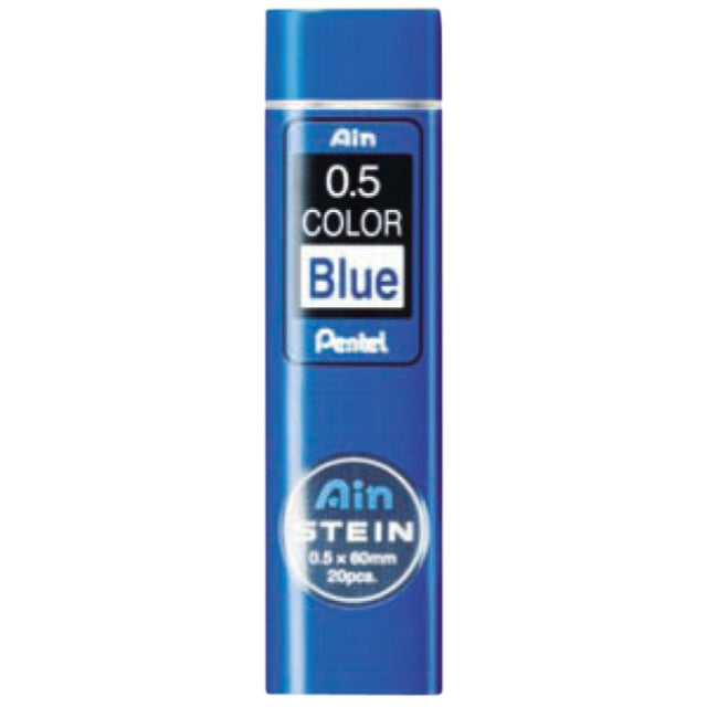 Pentel - Bleistiftmine Pentel HB 0,5 mm 20 Stück blau | Tube mit 20 Stück | 12 Stück