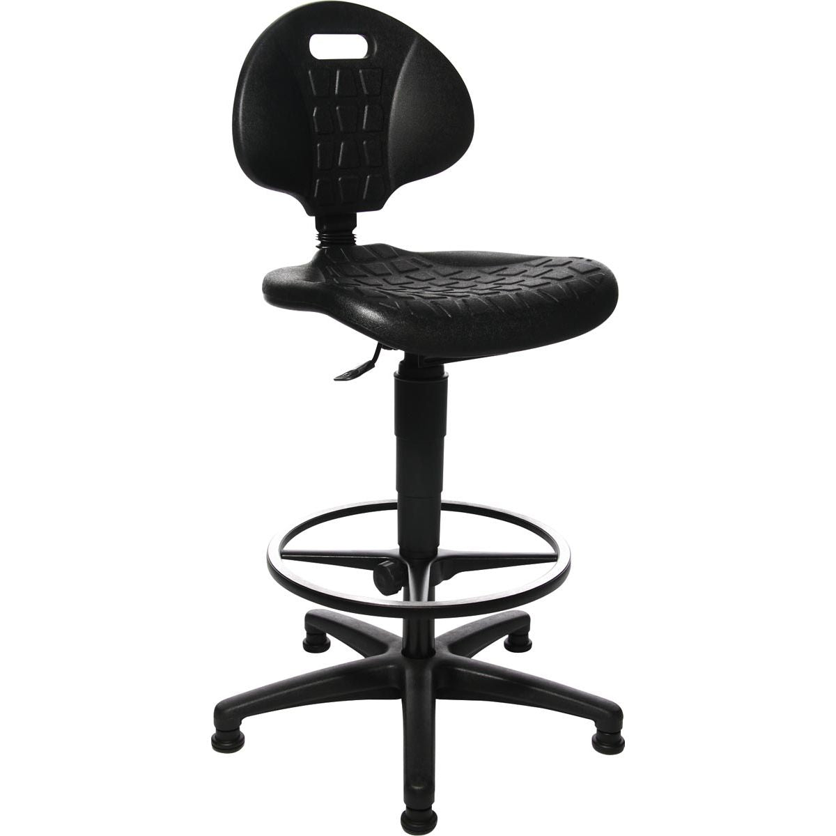 Topstar - Tophocker Tec 20, mit verchromtem Fußring, mit Verstellkappen, schwarz