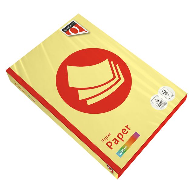 Quantore - Kopierpapier Farbe A4 160gr gelb 250 Blatt | 5 Stück