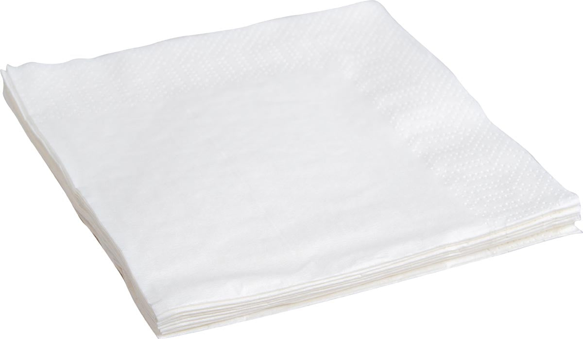 Markenlos – Servietten, 24 x 24 cm, 2-lagig, weiß, Packung mit 10 x 400 Stück