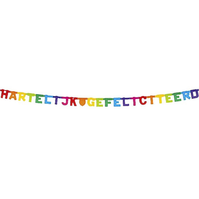 Haza - Buchstabengirlande Glückwunschfarbe | 5 Stück