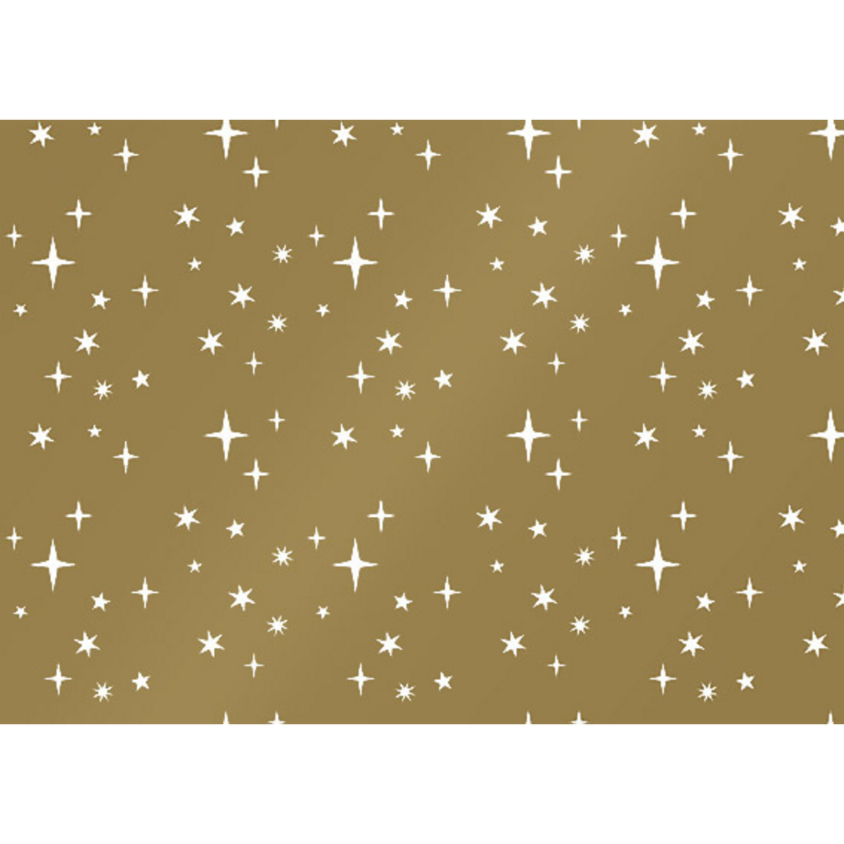 Klika - Cadeaupapier | 30cm | 200m | 80gr/m² | Sterren | goud/wit | rol à ca. 200 meter