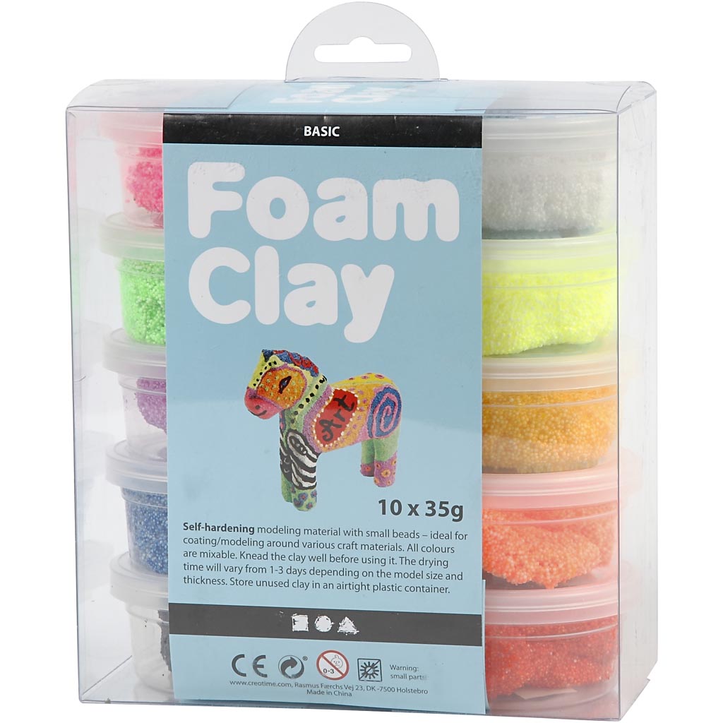 Foam Clay - Clay Basic 10 x 35gr 10 Farben