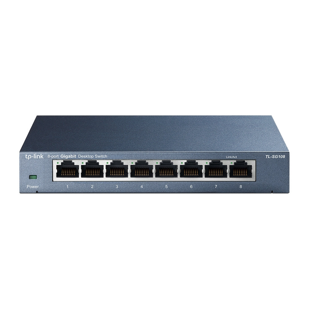 TP-Link - TL-SG108 Unmanaged Gigabit Ethernet (10/100/1000) Zwart