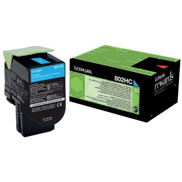 Lexmark - Rückgabeprogramm-Toner 802, 3.000 Seiten, OEM 80C2HC0, Cyan
