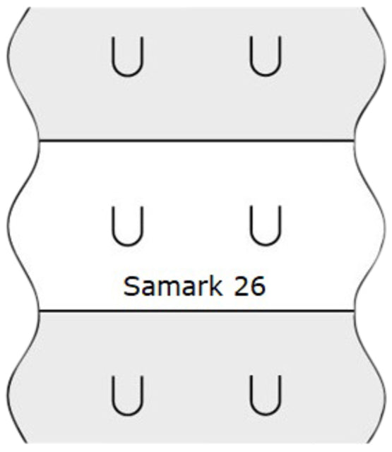 Sato - Prijsetiket 12x26mm samark afneembaar wit | 10 stuks