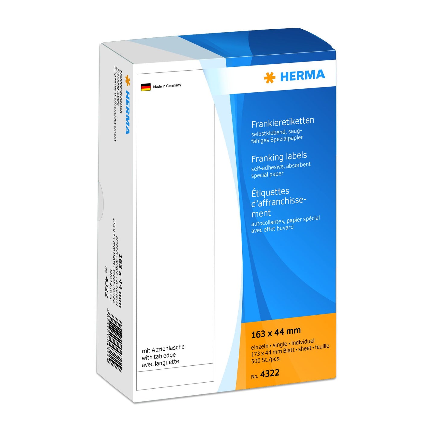 HERMA - Frankieretikett 4329 doppelt 163x45mm 500 Stück
